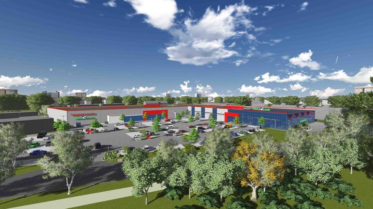 In Gladbeck entsteht ein neuer hagebaumarkt mit FLORALAND. Bild: hagebau.