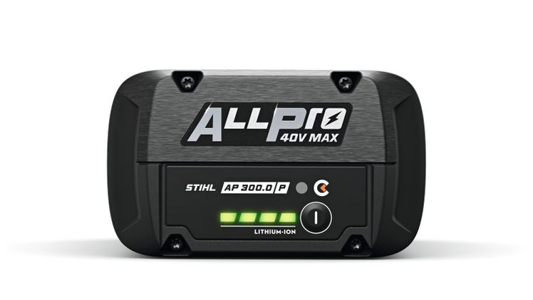 Dank innovativer Tabless-Technologie bieten die neuen Hochleistungs-Akkus AP 100.0 P, AP 200.0 P, AP 300.0 P und AP 300.0 PC (Abb. oben) im STIHL ALLPRO-System ein hervorragendes Leistungsgewicht. Bild: STIHL.