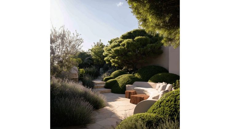 Der beispielhafte Ibiza-Garten. Bild: We Love Conifers.