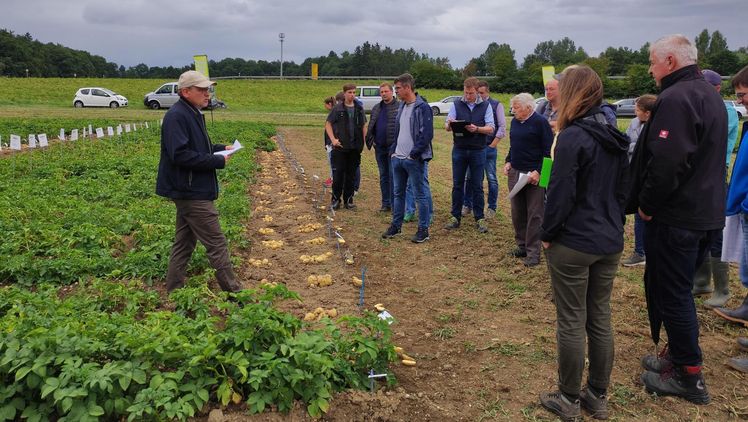 Bei diesjährigen Kartoffeltag im Landkreis Neuburg-Schrobenhausen informierten sich rund 80 Landwirte über aktuelle Entwicklungen im Kartoffelanbau. Bild: LfL.