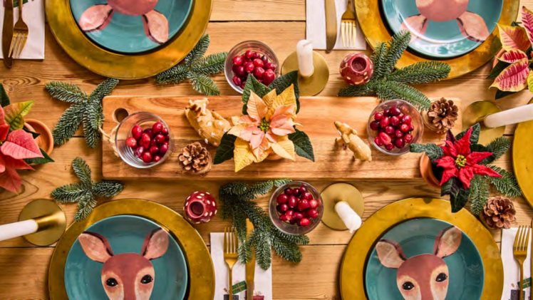 Vielseitige Tischdekorationen mit Weihnachtssternen. Bild: SfE.