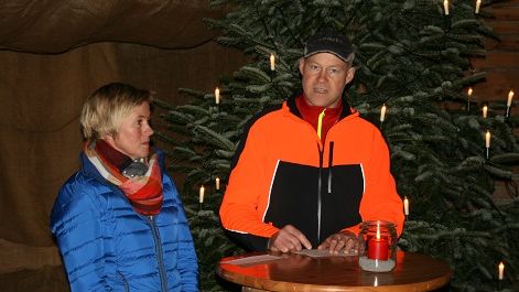 Die Eheleute Müller stellen ihren Betrieb vor. Bild: Landesverband Gartenbau NRW.