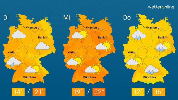 Die aktuelle Wetterkarte. Bild: Wetter online.