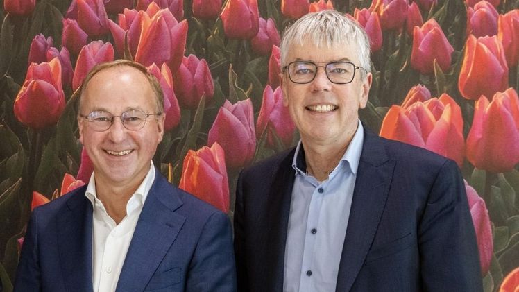 Pieter Bootsma (links) und Steven van Schilfgaarde. Bild: Royal FloraHolland.