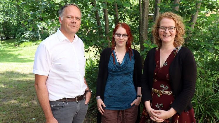 Das HNEE-Projektteam (v.l.n.r): Prof. Dr. Jens Pape, Alexandra Wittwer und Projektleiterin Dr. Melanie Kröger. Bild: © HNEE 2018.