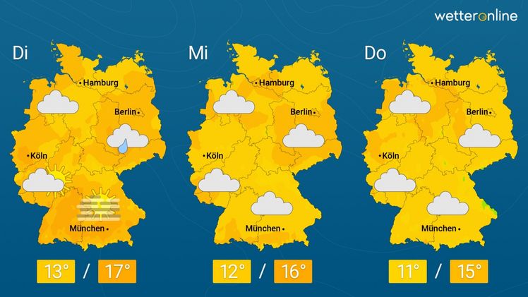 Die aktuelle Wetterkarte. Grafik: WetterOnline.