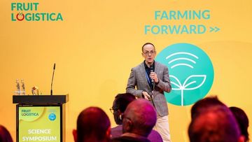 Volles Programm auf der Farming Forward Stage: Fachpublikum und Speaker im Austausch über aktuelle Fragen der Obst- und Gemüseproduktion. Bild: © Messe Berlin GmbH.