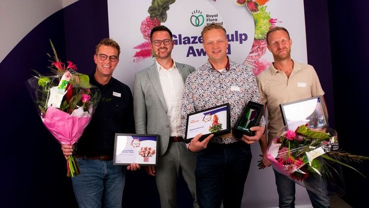 Die Gewinner des Glazen Tulp Award. Bild: Royal FloraHolland.