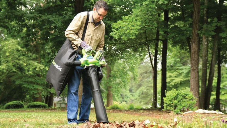 Praktischer Helfer im Herbst: Der 40V Akku-Laubbläser und -sauger von Greenworks. Bild: Greenworks Tools.