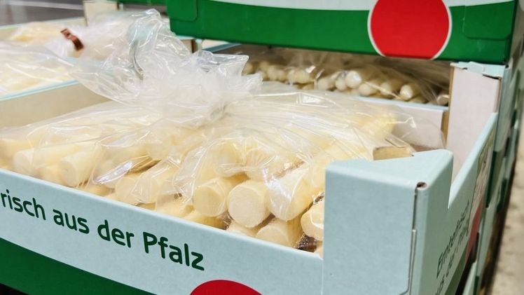 Beim Start in die Spargelsaison und die bundesweite Vermarktung gibt „Erntefrisch aus der Pfalz“ den Takt vor. Bild: Pfal