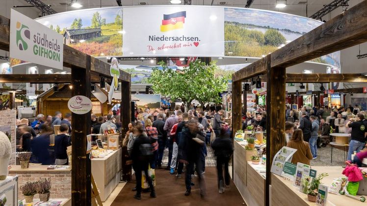 Blick in die Niedersachsenhalle auf der Grünen Woche 2023. Bild: © Messe Berlin GmbH.