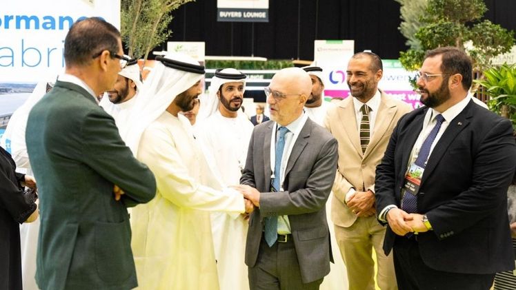 S.E. Lorenzo Fanara, Botschafter Italiens in den VAE beim Eröffnungsrundgang. Bild: Myplant & Garden Middle East.