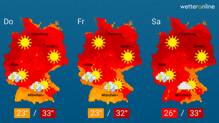 Die aktuelle Wetterkarte. Grafik: WetterOnline.