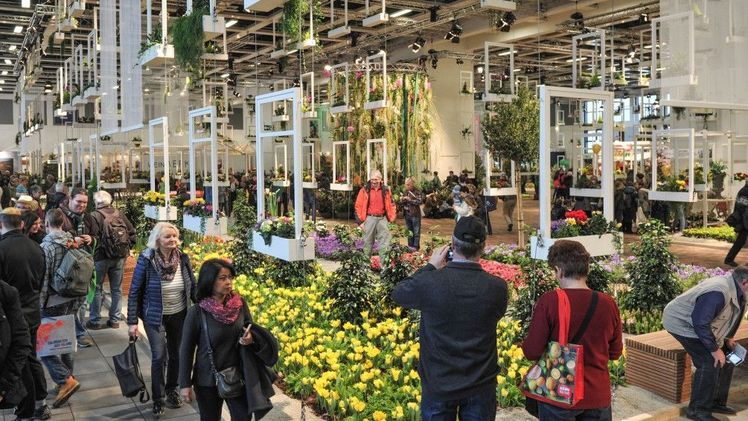 Die Blumenhalle auf der IGW 2018. Bild: Messe Berlin GmbH.