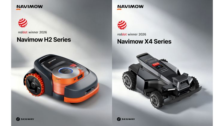 Die Segway Navimow H2 Serie und die Segway Navimow H4 Serie gewinnen den Red Dot Award 2026. Bild: © Segway Navimow.