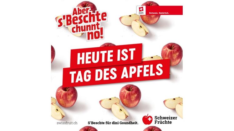 Der 20. September 2021 ist Tag des Apfels. Bild: Schweizer Obstverband.