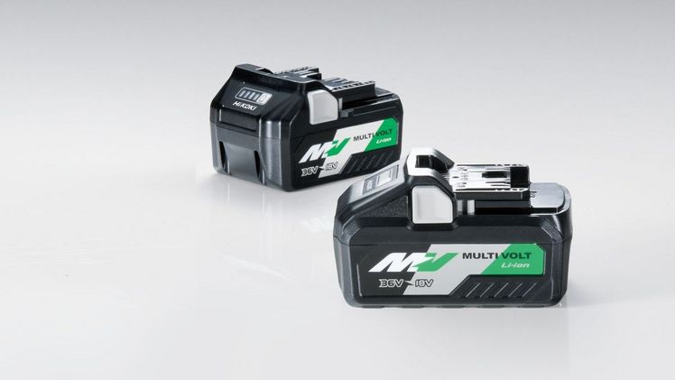 HiKOKI hat mit seiner neuen Multi-Volt-Akku-Generation eine leistungsstarke 36-Volt-Batterieplattform entwickelt. Multi Volt bildet die zukunftsfähige Plattform für weitere leistungsfähige kabellose Werkzeuge. Bild: HiKOKI.