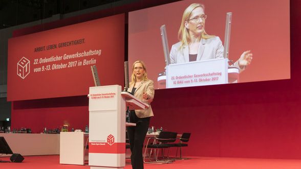 Das neue Gesicht im IG BAU-Bundesvorstand - Nicole Simons Bild: © Dietmar Gust / IG BAU.