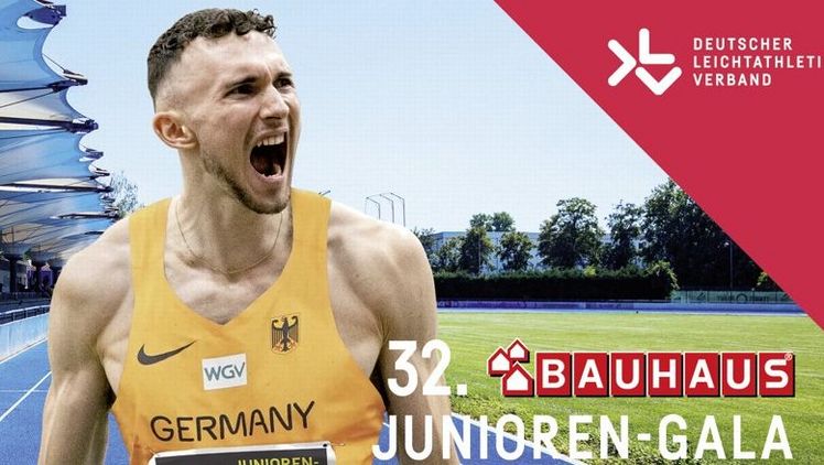Die 32. BAUHAUS Junioren-Gala findet am 13. und 14. Juni in Mannheim statt. Bild: BAUHAUS / Deutscher Leichtathletik Verband.