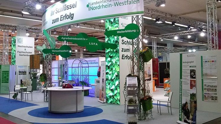 Messestand der Landwirtschaftskammer NRW auf der IPM in Essen. Bild: Landwirtschaftskammer NRW. 
