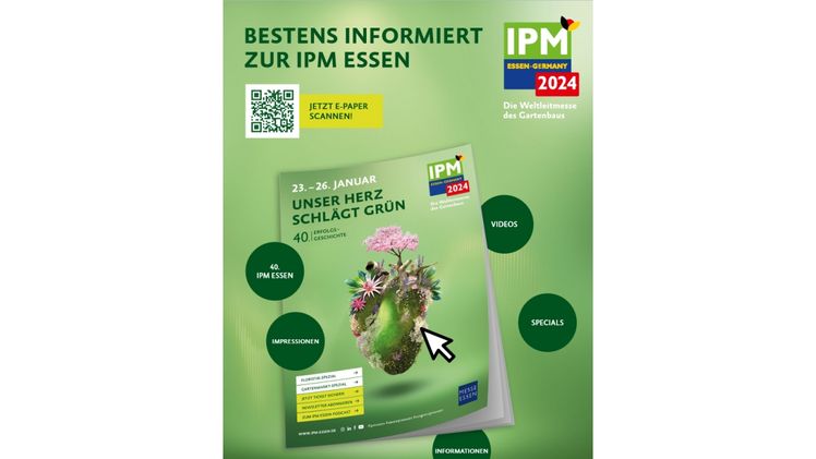 Interaktives E-Book zur IPM ESSEN 2024 - Geballtes Wissen zur 40. Weltleitmesse des Gartenbaus. Bild: GABOT.