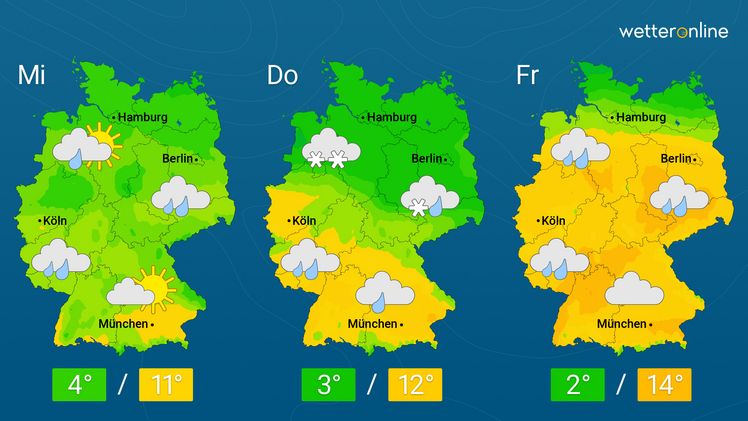 Die aktuelle Wetterkarte. Grafik: WetterOnline.