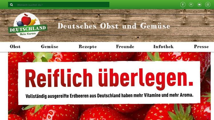 Neue Webseite www.deutsches-obst-und-gemuese.de.