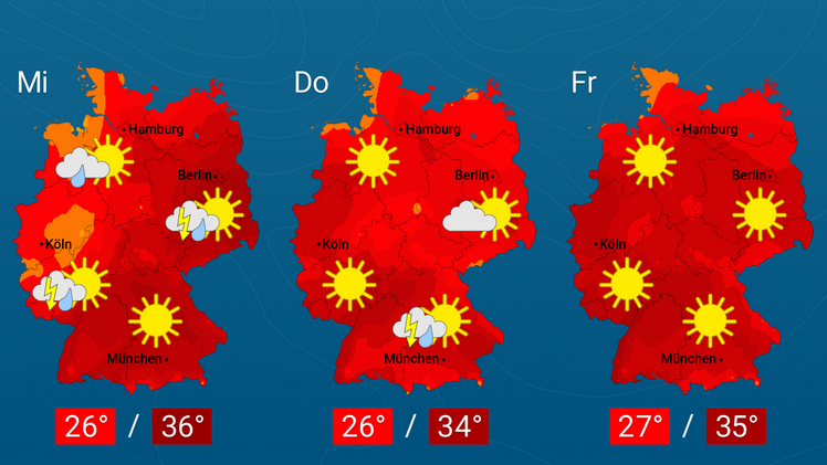 Die aktuelle Wetterkarte. Grafik: WetterOnline.