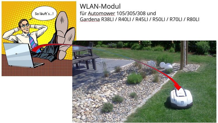 WLAN-Modul für den Rasenroboter. Bild: Häußler.