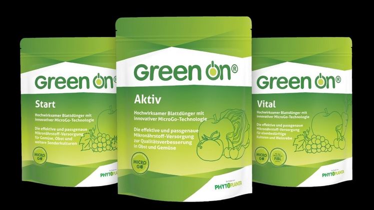 Der Green On® Blattdünger bietet eine Anwendung für jede Kultur. Bild: Phytoplanta.