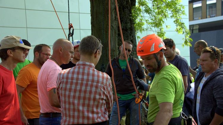 Großen Anklang fand die Kletterschulung der Münchner Baumkletterschule in Zusammenarbeit mit „Die Baumgenossen e.G“. Bild: ZVG.