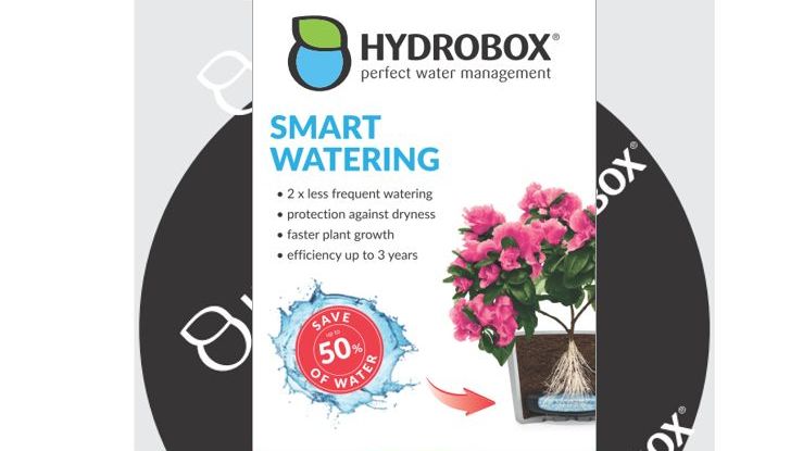 Hydrobox "fängt" das Gieß- oder Regenwasser, saugt es auf und speichert es. 