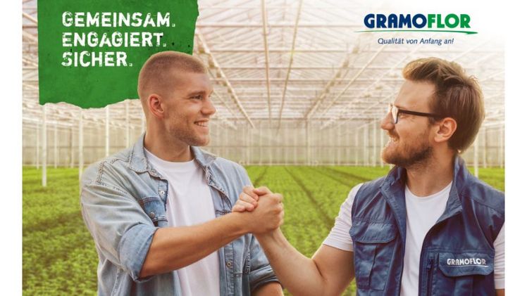 Gemeinsam. Engagiert. Sicher. Dafür steht das Substratunternehmen Gramoflor. Bild: Gramoflor.