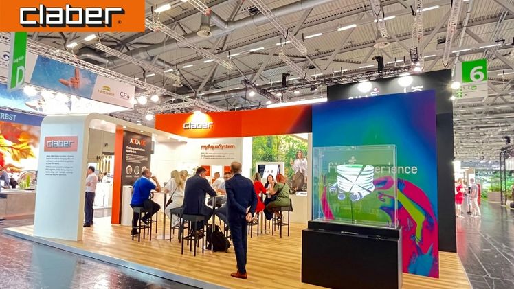 Der Messestand auf der spoga+gafa 2026. Bild: FITT und Claber.