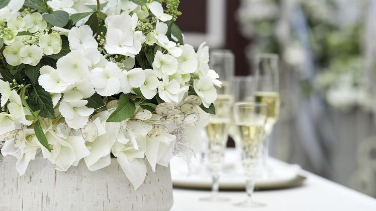 Eine festliche Tischdekoration mit Blumen darf auf keiner Hochzeit fehlen. Bild: Cultivaris.