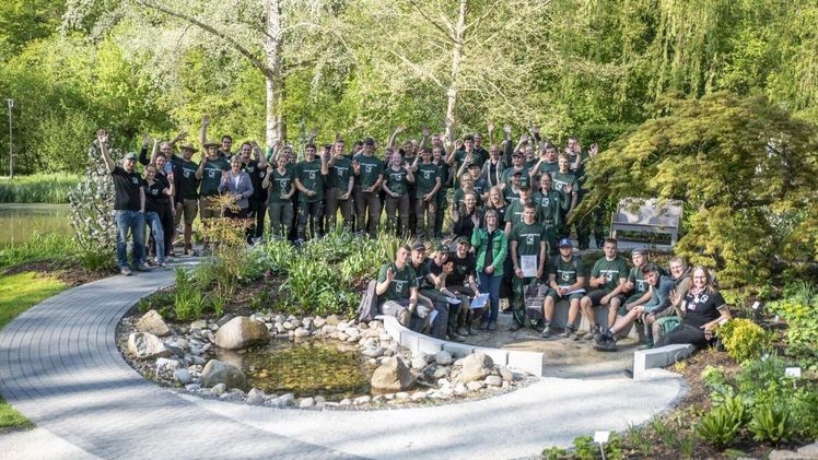 Teilnehmer des 26. Landschaftsgärtner-Cups auf der Landesgartenschau Bad Gandersheim. Bild: Galabau Nordwest.