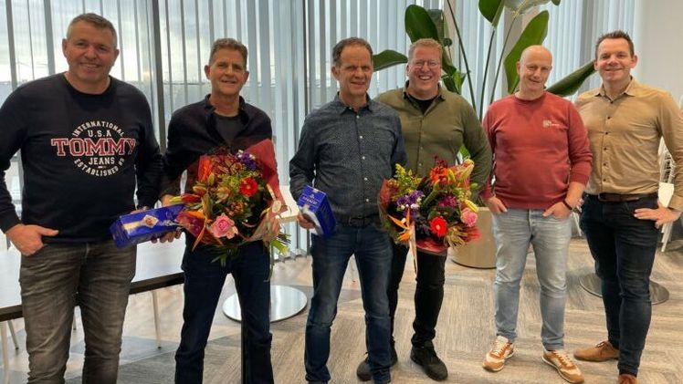 Jack Groenewegen (vz), Aad Groenewegen, Niek Groenewegen, Tom Zwinkels, Stefan Oussoren en Stefan van Vliet (v.l.n.r.). Bild: Growers United.