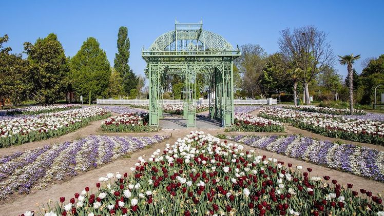 Die 60.000 m2 große Gartenanlage der Blumengärten Hirschstetten verbindet botanische Gärten sowie moderne Themengärten mit artgerechter Tierhaltung. Bild: Wiener Stadtgärten/Matern.