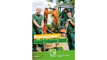 Das Titelbild des GaLaBau-Branchenreports 2026. Bild: BGL.