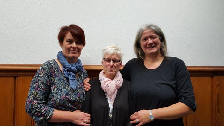 Sandra Lange, Vizepräsidentin, Birgit Bethge, Schatzmeisterin und Kerstin Dallmann, Präsidentin. Foto: FDF Sachsen-Anhalt.