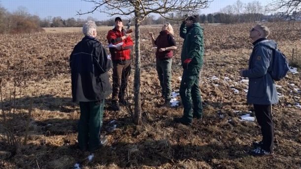Baumansprache: Das erlernte Wissen wurde sofort aktiv umgesetzt. Bild: INIFES/ Kühl.