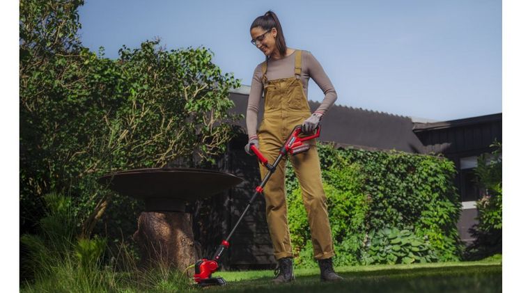Der neue Akku-Rasentrimmer GE-CT 18/25-1 Li. Bild: Einhell.