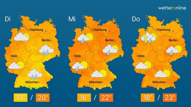Die aktuelle Wetterkarte. Grafik: WetterOnline.