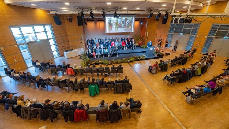 Die Preise wurden im Carl-Zeiss-Saal der Messe Erfurt verliehen, rund 200 Gäste nahmen  teil. Bild: DBG/ Paul-Philipp Braun.