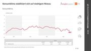 Die Entwicklung des Konsumklimaindikators im Verlauf der letzten Jahre. Grafik: NIM.