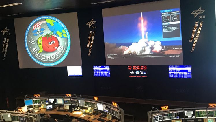 Start der Falcon 9-Trägerrakete mit Eu:CROPIS-Satelit an Bord. Bild: DLR.