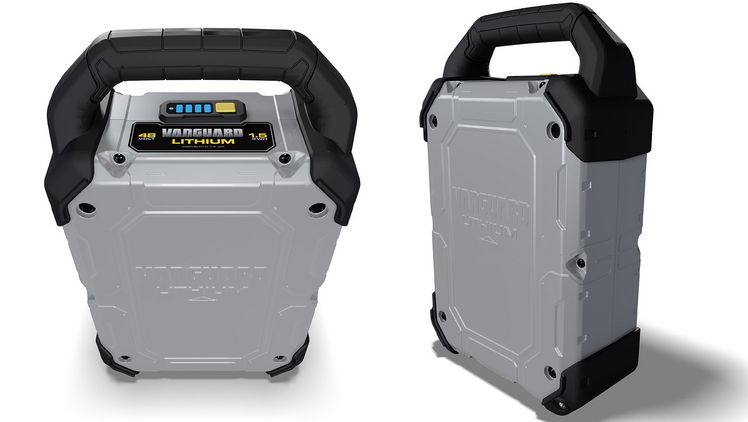 Der Vanguard Akkupack 48V Si1.5kWh kann markenunabhängig zwischen verschiedenen Geräten gewechselt werden. Bild: Briggs & Stratton.