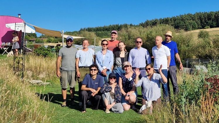 Exkursion des MultiCAS-Teams zur Solidarischen Landwirtschaft „Stolze Gärtner“ im Taunus im Rahmen des Kick-off-Treffens im Juli. Bild: Irina Soloviev.