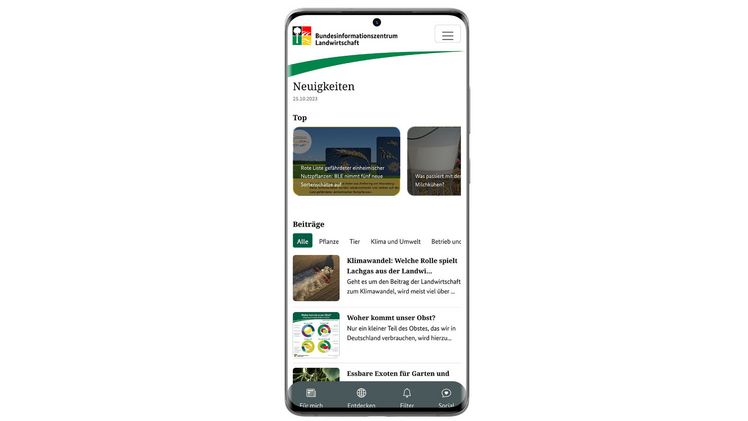 Die BZL-Neuigkeiten-App. Bild: BZL.