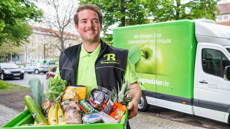 Bringmeister liefert punktgenau nach Hause. Bild: EDEKA.
